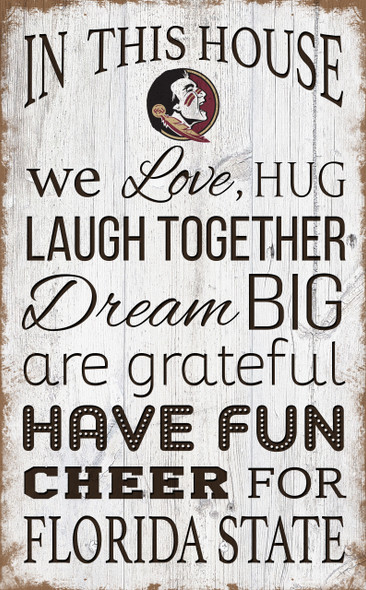 Florida State Seminoles In This House Wall Art |FAN CREATIONS | C0976-Florida State
