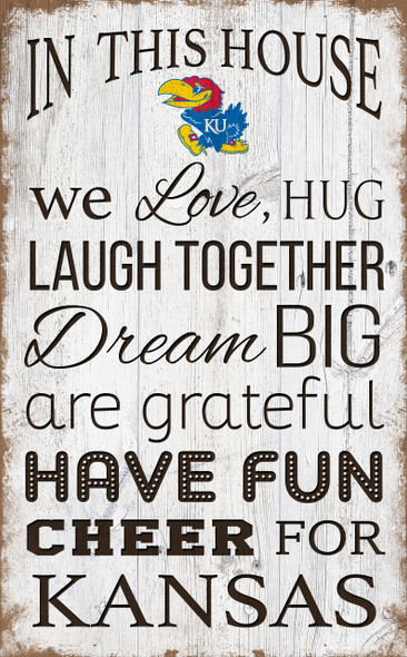 Kansas Jayhawks In This House Wall Art |FAN CREATIONS | C0976-Kansas
