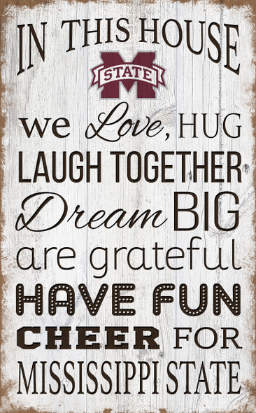 Mississippi State Bulldogs In This House Wall Art |FAN CREATIONS | C0976-Mississippi State