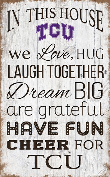 TCU Horned Frogs In This House Wall Art |FAN CREATIONS | C0976-TCU
