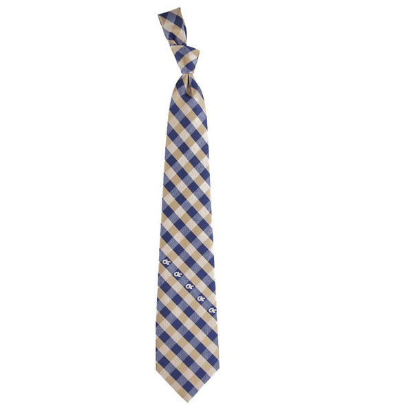 Georgia Tech Yellow Jackets Woven Poly Check Tie | Eagles Wings | 6226