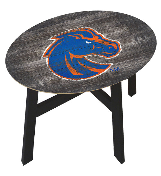 Boise State Broncos Distressed Wood Side Table |FAN CREATIONS | C0823-Boise State