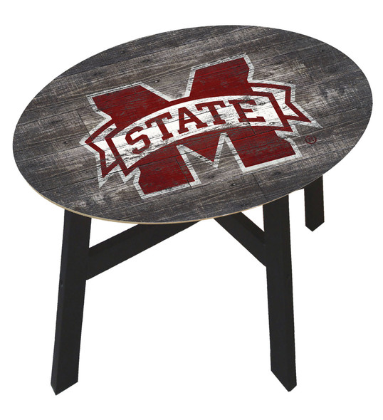 Mississippi State Bulldogs Distressed Wood Side Table |FAN CREATIONS | C0823-Mississippi State