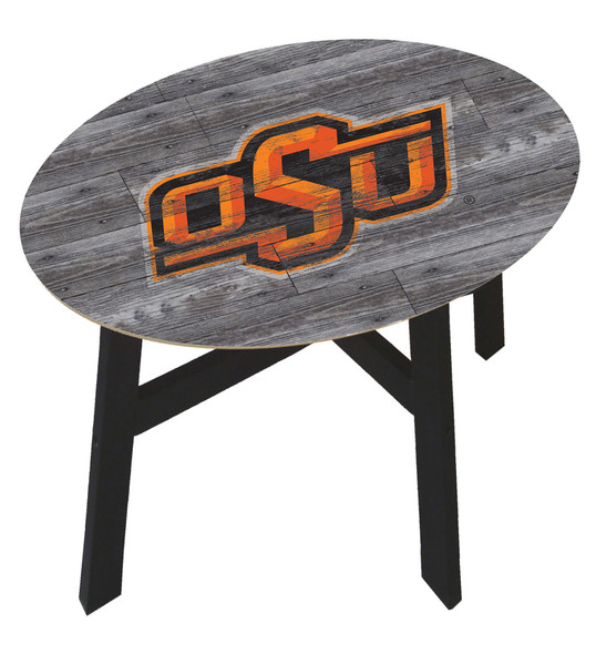 Oklahoma State Cowboys Distressed Wood Side Table |FAN CREATIONS | C0823-Oklahoma State