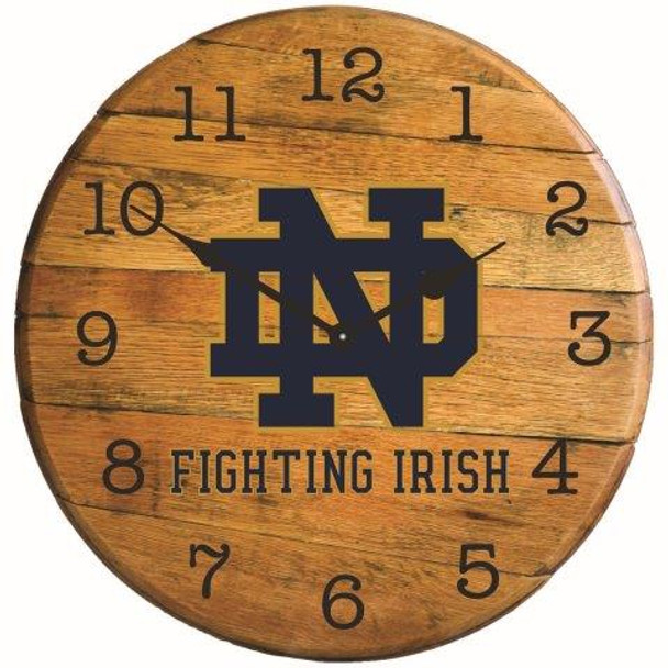 Notre Dame Irish Logo 21" Barrel Team Clock | GREENSTONES| BTC-ND-01 Notre Dame Irish Logo 21" Barrel Team Clock | GREENSTONES| BTC-ND-01