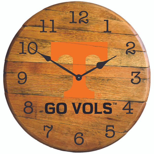 Tennessee Volunteers 21" Barrel Team Logo Clock | GREENSTONES | BTC-TENN-01