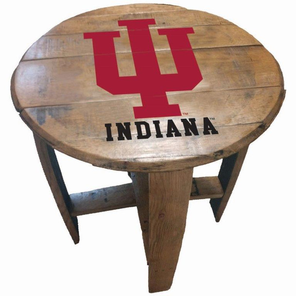 Indiana Hoosiers 21" Barrel Team Logo Table | GREENSTONES | BTT-IND-01