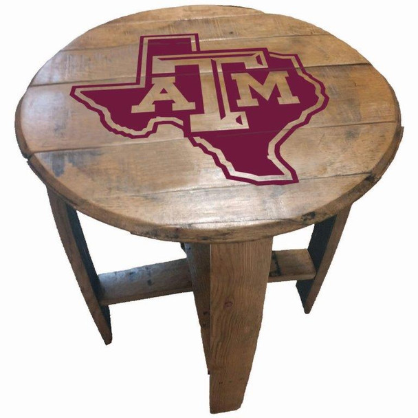 Texas A&M Aggies 21" Barrel Team Logo Table logo | GREENSTONES | BTT-TXAM-02