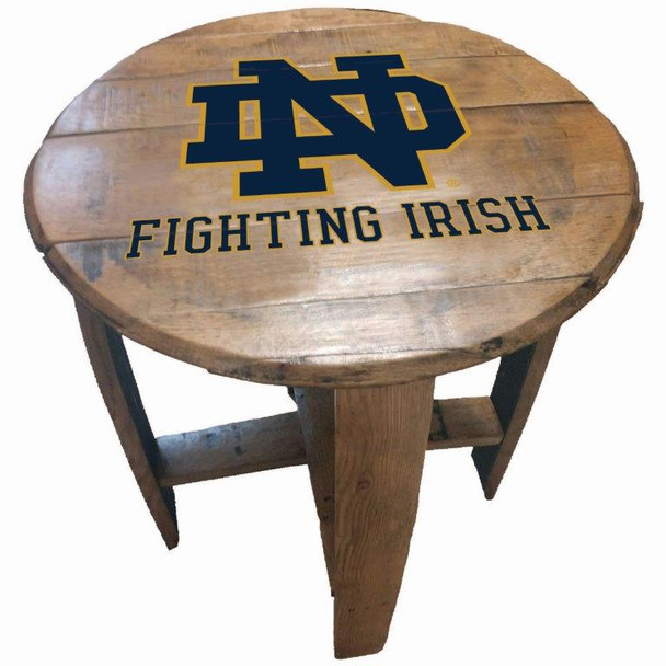 Notre Dame Irish 21" Barrel Team Logo Table |GREENSTONES | BTT-ND-01 Notre Dame Irish 21" Barrel Team Logo Table |GREENSTONES | BTT-ND-01