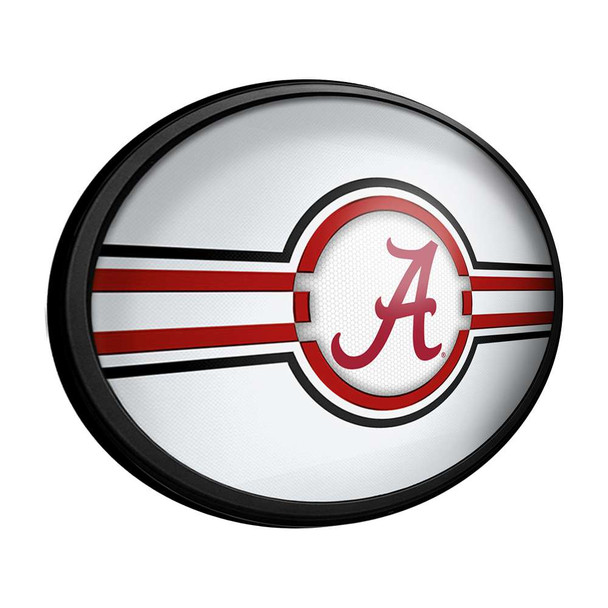Alabama Crimson Tide Oval Slimline Lighted Wall Sign - White Alabama Crimson Tide Oval Slimline Lighted Wall Sign - White