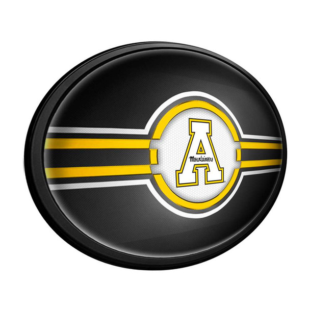 Appalachian State Mountaineers Original Round Oval Slimline Lighted Wall Sign Appalachian State Mountaineers Original Round Oval Slimline Lighted Wall Sign