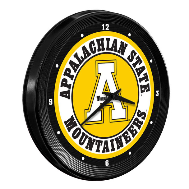 Appalachian State Mountaineers Ribbed Frame Wall Clock Appalachian State Mountaineers Ribbed Frame Wall Clock