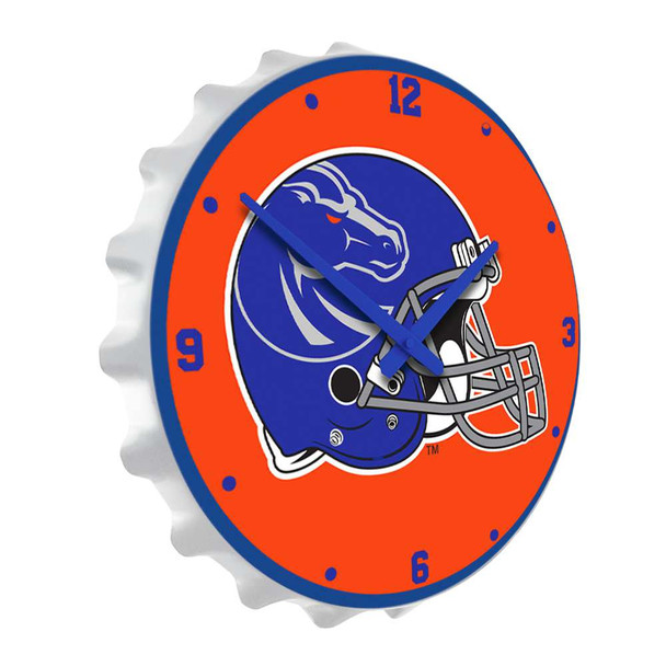 Boise State Broncos Helmet - Bottle Cap Wall Clock Boise State Broncos Helmet - Bottle Cap Wall Clock