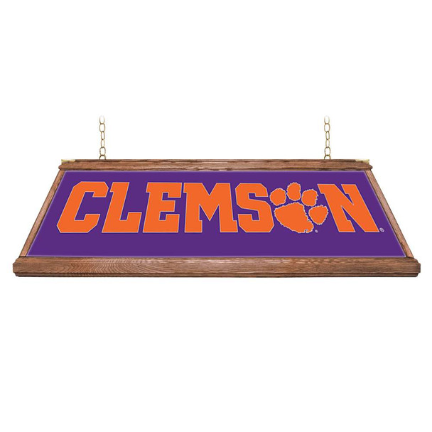 Clemson Tigers Premium Wood Pool Table Light