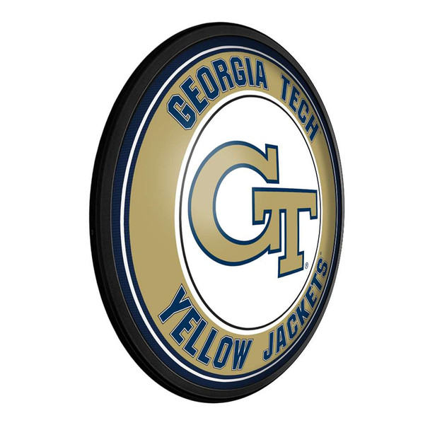 Georgia Tech Yellow Jackets Round Slimline Lighted Wall Sign Georgia Tech Yellow Jackets Round Slimline Lighted Wall Sign