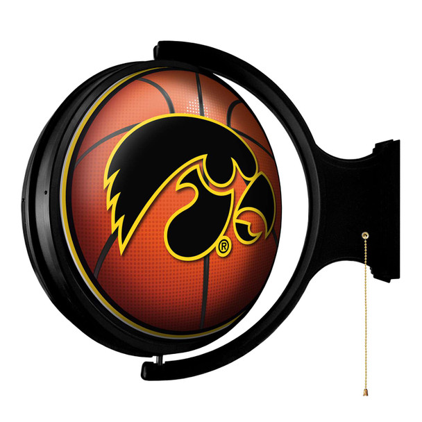 Iowa Hawkeyes Basketball - Original Round Rotating Lighted Wall Sign Iowa Hawkeyes Basketball - Original Round Rotating Lighted Wall Sign