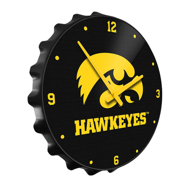 Iowa Hawkeyes Bottle Cap Wall Clock