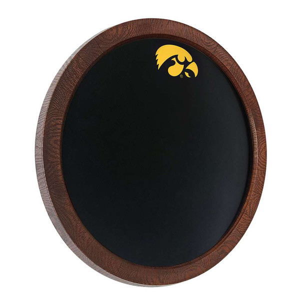 Iowa Hawkeyes Chalkboard Faux Barrel Top Sign Iowa Hawkeyes Chalkboard Faux Barrel Top Sign