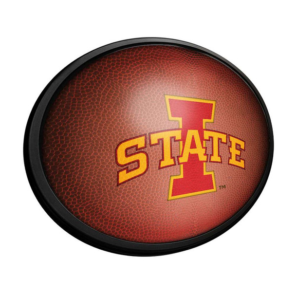 Iowa State Cyclones Pigskin - Oval Slimline Lighted Wall Sign Iowa State Cyclones Pigskin - Oval Slimline Lighted Wall Sign
