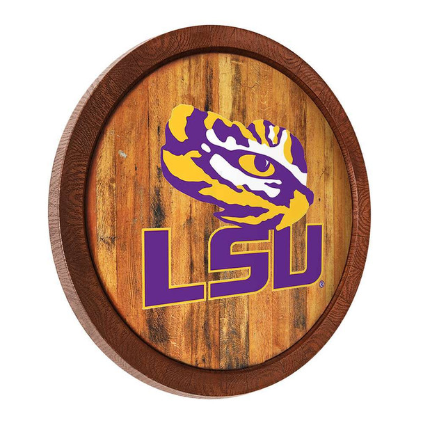 LSU Tigers Faux Barrel Top Sign LSU Tigers Faux Barrel Top Sign