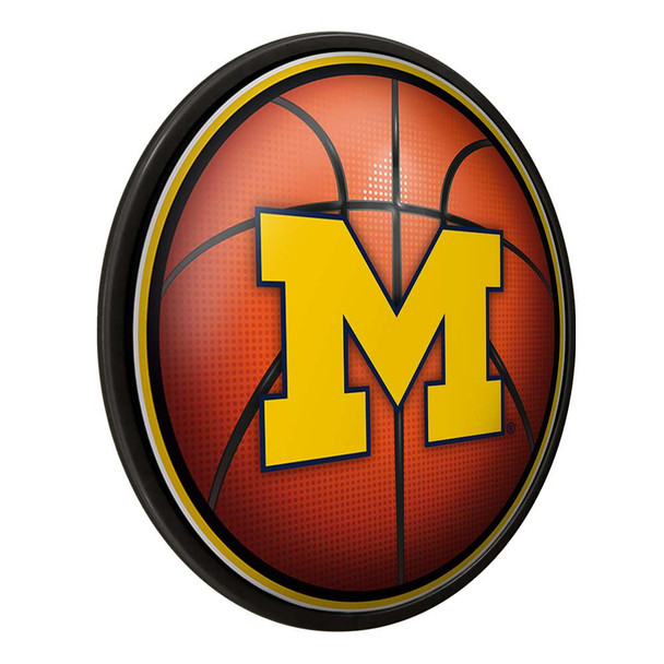 Michigan Wolverines Basketball - Modern Disc Wall Sign Michigan Wolverines Basketball - Modern Disc Wall Sign
