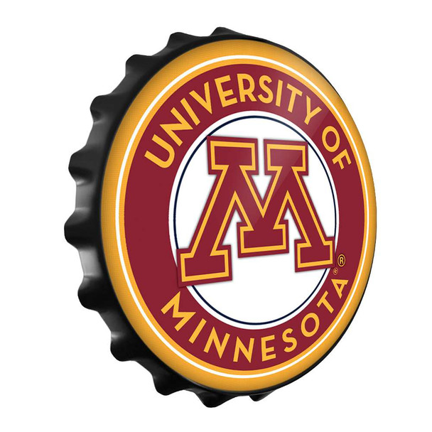 Minnesota Golden Gophers Round Bottle Cap Wall Sign - Black Minnesota Golden Gophers Round Bottle Cap Wall Sign - Black