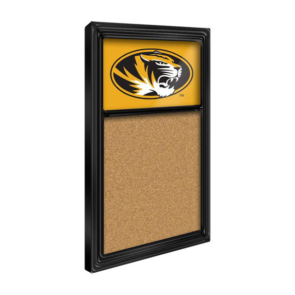 Missouri Tigers Cork Note Board - Black Frame / Gold