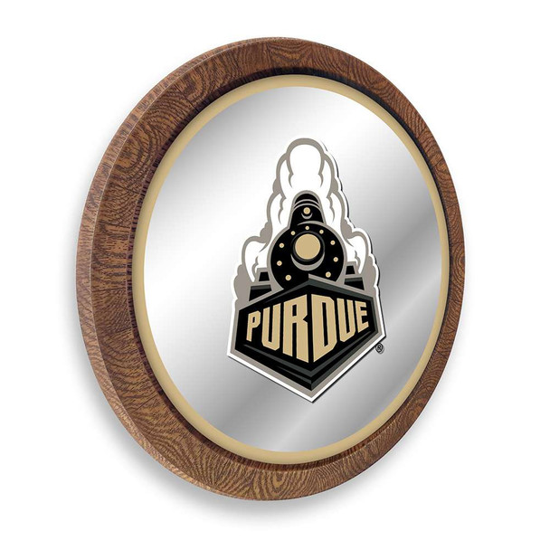 Purdue Boilermakers Special - Faux Barrel Top Mirrored Wall Sign - Gold Edge Purdue Boilermakers Special - Faux Barrel Top Mirrored Wall Sign - Gold Edge