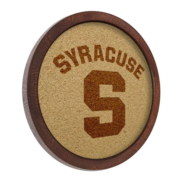 Syracuse Orange Faux Barrel Framed Cork Board Syracuse Orange Faux Barrel Framed Cork Board