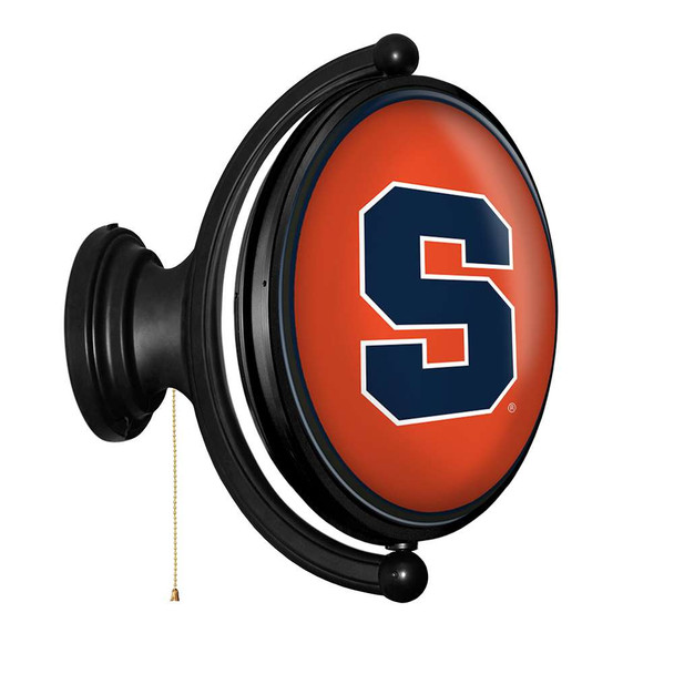 Syracuse Orange Original Oval Rotating Lighted Wall Sign - Orange