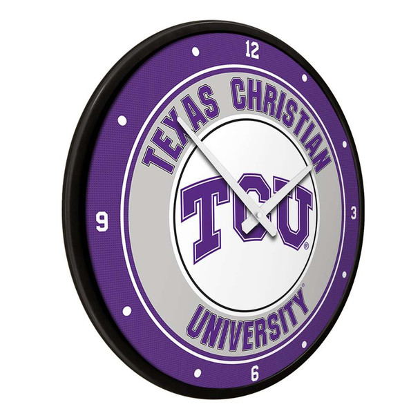 TCU Horned Frogs Modern Disc Wall Clock TCU Horned Frogs Modern Disc Wall Clock