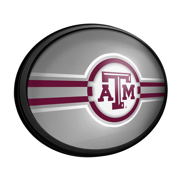 Texas A&M Aggies Oval Slimline Lighted Wall Sign - Silver Texas A&M Aggies Oval Slimline Lighted Wall Sign - Silver