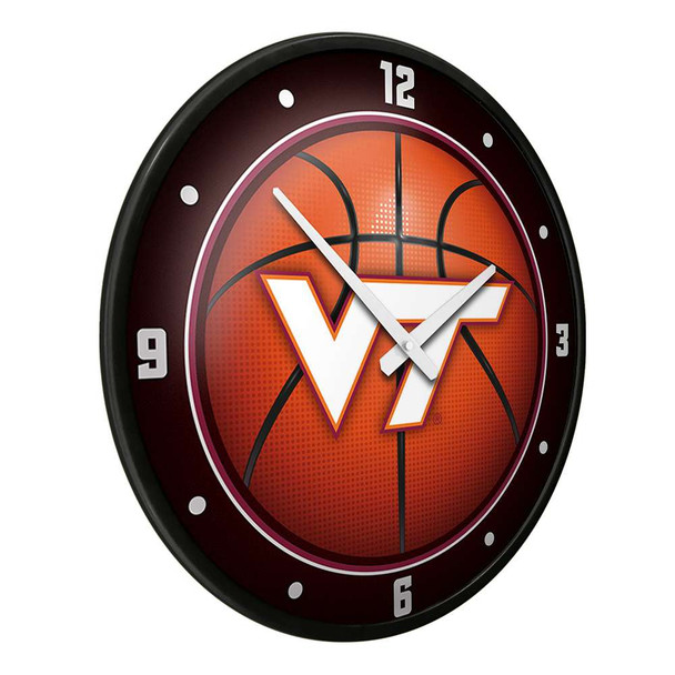 Virginia Tech Hokies Basketball - Modern Disc Wall Clock