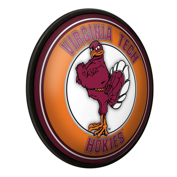 Virginia Tech Hokies Mascot - Modern Disc Wall Sign - Black Frame Virginia Tech Hokies Mascot - Modern Disc Wall Sign - Black Frame