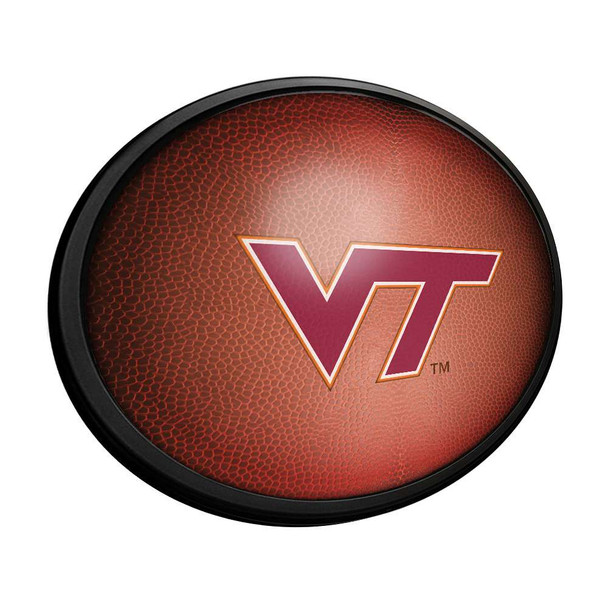Virginia Tech Hokies Pigskin - Oval Slimline Lighted Wall Sign Virginia Tech Hokies Pigskin - Oval Slimline Lighted Wall Sign