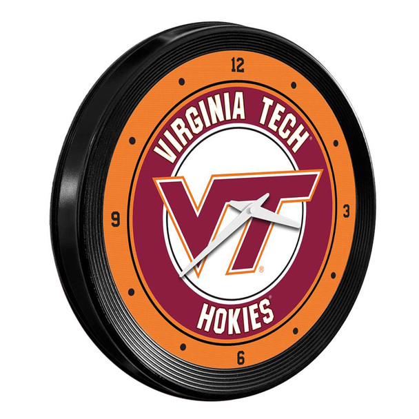 Virginia Tech Hokies Ribbed Frame Wall Clock Virginia Tech Hokies Ribbed Frame Wall Clock