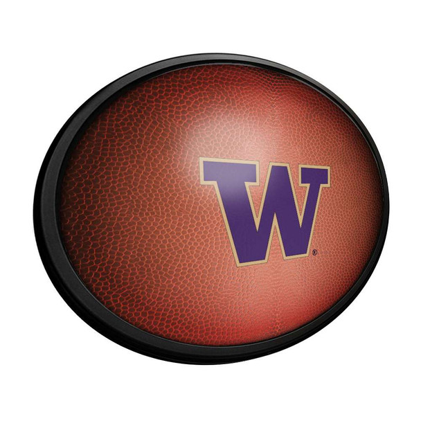 Washington Huskies Pigskin - Oval Slimline Lighted Wall Sign Washington Huskies Pigskin - Oval Slimline Lighted Wall Sign