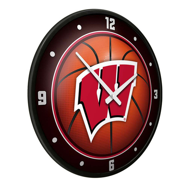 Wisconsin Badgers Basketball - Modern Disc Wall Clock Wisconsin Badgers Basketball - Modern Disc Wall Clock