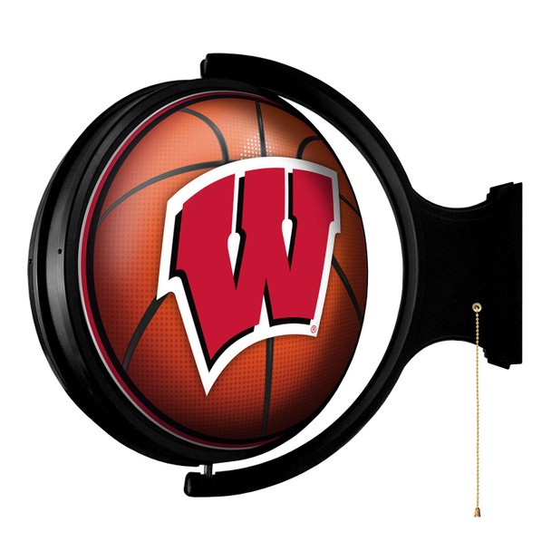 Wisconsin Badgers Basketball - Original Round Rotating Lighted Wall Sign Wisconsin Badgers Basketball - Original Round Rotating Lighted Wall Sign