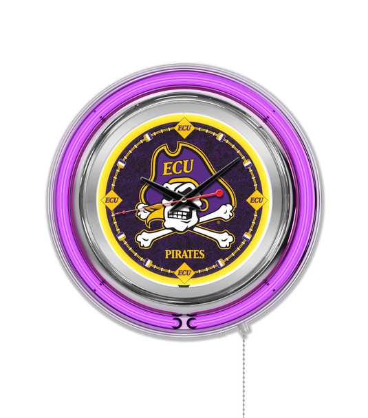 East Carolina Pirates Double Neon Wall Clock | Holland Bar Stool Co. | Clk15Ecarol East Carolina Pirates Double Neon Wall Clock | Holland Bar Stool Co. | Clk15Ecarol