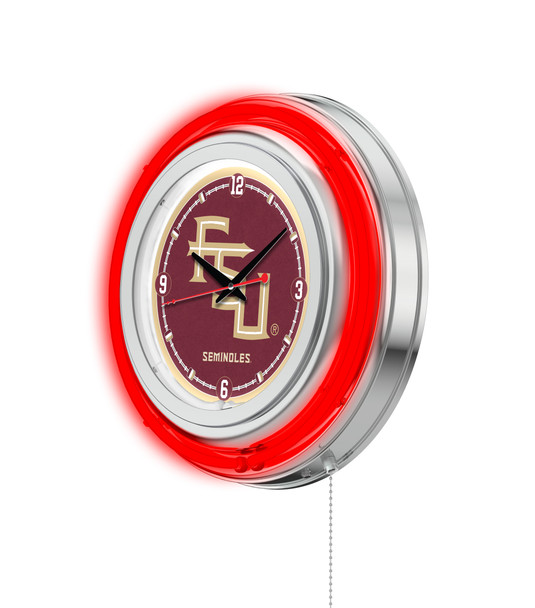 FSU Seminoles Double Neon Wall Clock Script | Holland Bar Stool Co. | Clk15FSU-FS FSU Seminoles Double Neon Wall Clock Script | Holland Bar Stool Co. | Clk15FSU-FS
