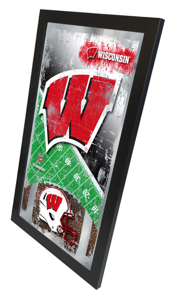 Wisconsin Badgers Football Wall Mirror | Holland Bar Stool Co. | MFtblWiscon