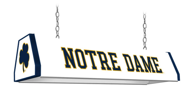 Notre Dame Fighting Irish: Standard Pool Table Light - White / Shamrock Cap | The Fan-Brand | NCNTRD-310-02A