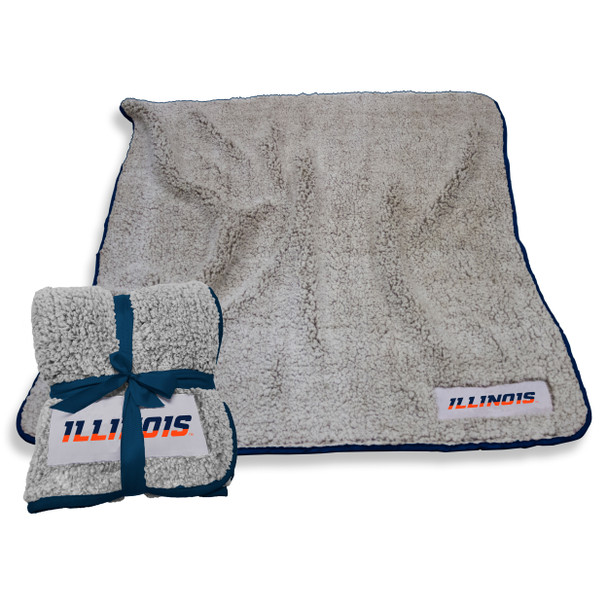 Illinois Fighting Illini Frosty Fleece Blanket | Logo Chair | 151-25F-1
