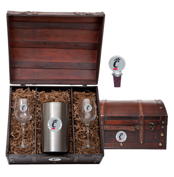 Cincinnati Bearcats Wine Chest Set | Heritage Pewter | WSC10241ER Cincinnati Bearcats Wine Chest Set | Heritage Pewter | WSC10241ER