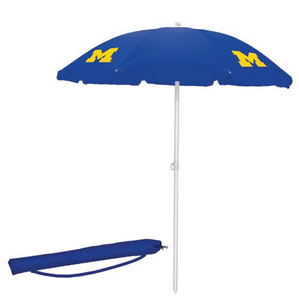 Michigan Wolverines Beach Umbrella | Picnic Time | 822-00-138-344-0