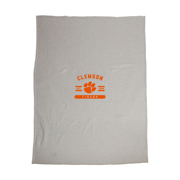 Clemson Tigers Sublimated Sweatshirt Blanket | Logo Brands |123-74DS