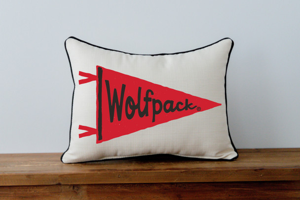 NC State Wolfpack Pennant Throw Pillow | Little Birdie 
 | NCSU0005AP