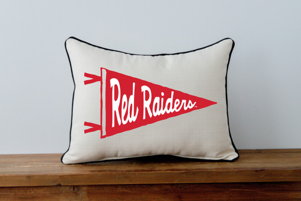 Texas Tech Red Raiders Pennant Throw Pillow | Little Birdie | TECH0027AP