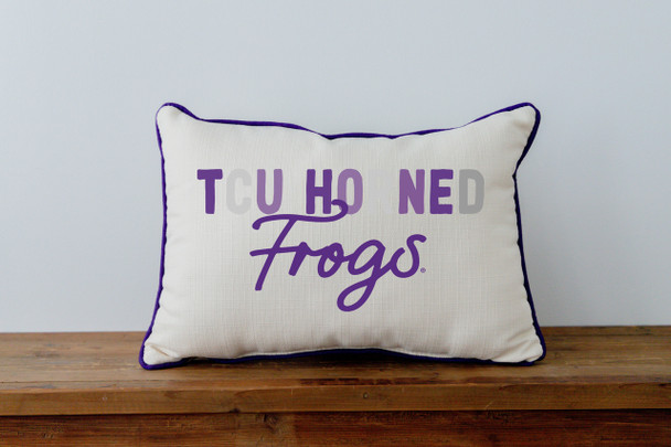 TCU Horned Frogs Collegiate Tones Throw Pillow | Little Birdie | TCU0012AP TCU Horned Frogs Collegiate Tones Throw Pillow | Little Birdie | TCU0012AP